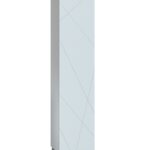 Пенал Geometry 450, 45 см, напольный, цвет белый, 1 дверь, 4 полки, отделение для швабры, в разобранном виде