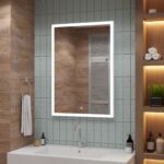 Зеркало с подсветкой Mizar 70×100 см, сенсорное управление, нейтральный свет