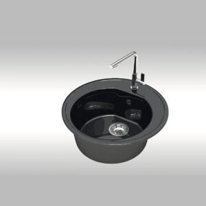 Мойка кухонная L3/G32 черная глянцевая 505×505 мм