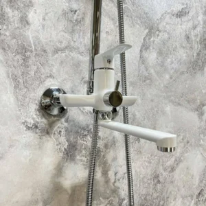 Тропический душ со смесителем (HB557-8) HB24557-8 белый/хром HAIBA, 3-режимная лейка — изображение 10
