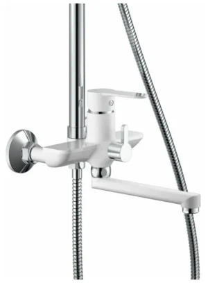 Тропический душ со смесителем (HB557-8) HB24557-8 белый/хром HAIBA, 3-режимная лейка — изображение 2