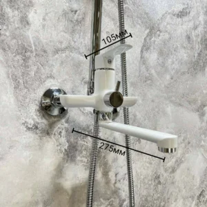 Тропический душ со смесителем (HB557-8) HB24557-8 белый/хром HAIBA, 3-режимная лейка — изображение 5