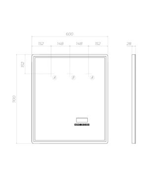 Зеркало LED Geometry Media voice 600 VIGO голосовое, сенсорное, нейтральный — изображение 12