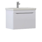 Комплект тумбы навес. Grani 700-0-1 (1 ящик) белый,  с умыв. Como