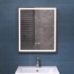 Зеркало с подсветкой Geometry Step 60×70 см, датчик присутствия, нейтральный свет, антизапотевание
