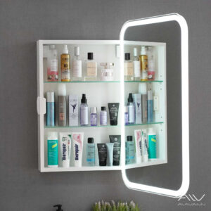 Зеркальный шкаф LED Cosmetic 600 Alavann сенсорное, холодный — изображение 5