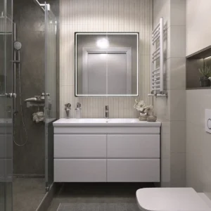 Зеркальный шкаф LED Geometry Comfort 800 VIGO на взмах, антизапотевание — изображение 12