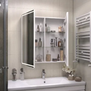 Зеркальный шкаф LED Geometry Comfort 800 VIGO на взмах, антизапотевание — изображение 2