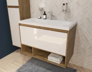 Комплект мебели Monaco Wood 900х480 подвесной 1 ящик (ШхГхВ) 898х476х607 — изображение 2