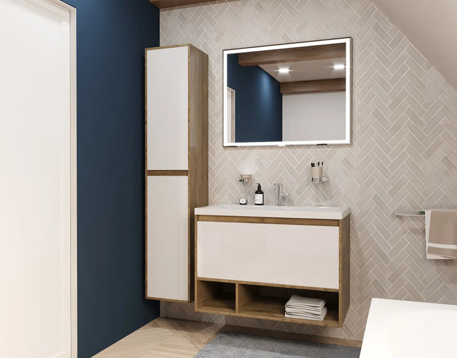 webp tumba-monaco-wood-1-yashh-900 Комплект мебели Monaco Wood 900х480 подвесной 1 ящик (ШхГхВ) 898х476х607 — изображение 1